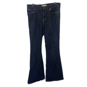 Madewell Flea Market Flare Jeans Womens 30 Dark Blue Mid-Rise Casual Boho